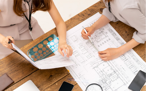 施工まで一貫体制。強い信頼と責任感が誇りです。