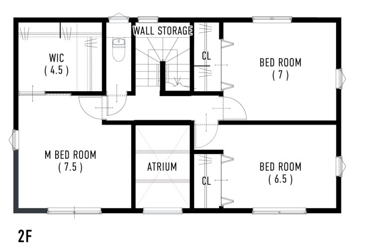 6号地間取り図_2階